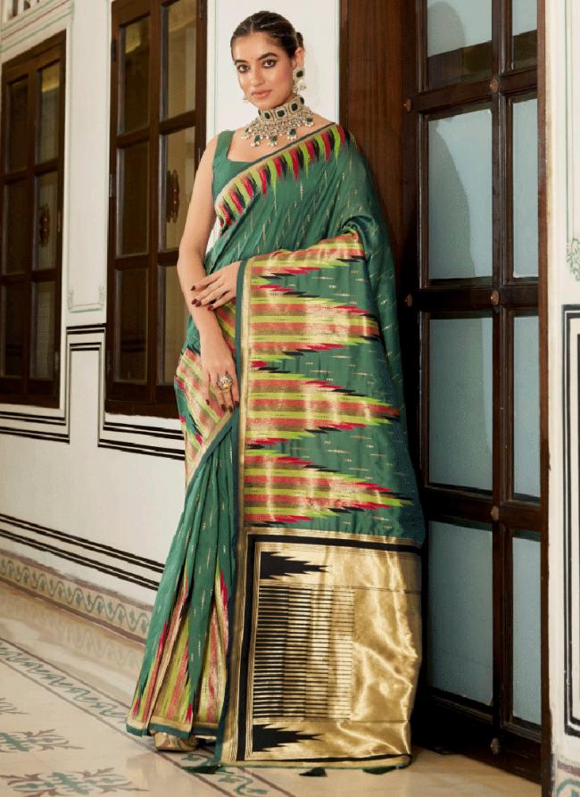 Silk Mehendi Party Wear Weaving Saree